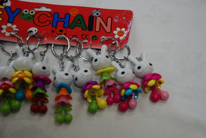 Porte-clés en forme de lapin en plastique